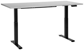Fekete és szürke elektromosan állítható íróasztal 180 x 80 cm DESTINES Beliani