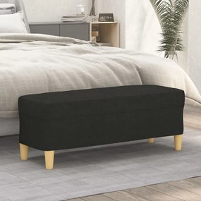 fekete szövet pad 100 x 35 x 41 cm