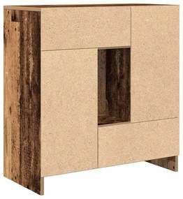 antik fa komód fiókokkal és ajtókkal 70,5x34x74,5 cm
