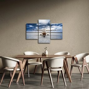 Egy motoros repülőgép képe (90x60 cm)