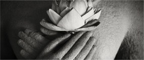 Kép - Lótusz Buddha kezében (120x50 cm)