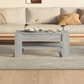 Szürke sonoma színű szerelt fa dohányzóasztal 102 x 55 x 45 cm