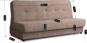 Ágyazható kanapé barna színben ARUBA