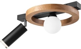 Spotlámpa OTIS 1xG9/5W/230V + 1xE27/15W/230V tölgy