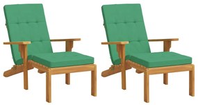 2 db zöld oxford szövet nyugágypárna