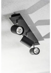 Lámpa Mennyezeti lámpatest VENETO, IP20, max. 20W, 3 x GU10, kör, fekete