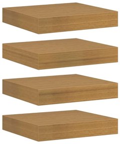 vidaXL Falpolc Falra szerelhető 4 pcs Bézs 23 x 23,5 x 4 cm Faanyag