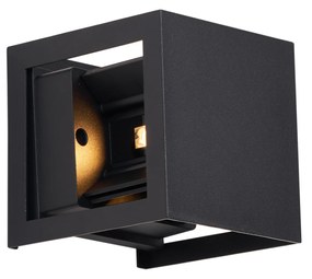 Modern fekete fali lámpa LED-del IP44 - Edwin Quadro