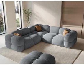 Szürke sarokkanapé Loretto – Cosmopolitan Design