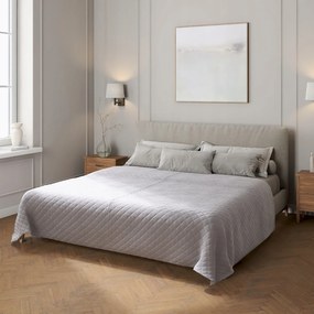 Dekoria Rombusz mintás steppelt ágytakaró szürke színben