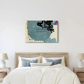 Kép - Repülő léggömb szivárvánnyal (90x60 cm)