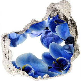 3d fali matrica lyuk a falban Kék orchidea nd-p-108719239