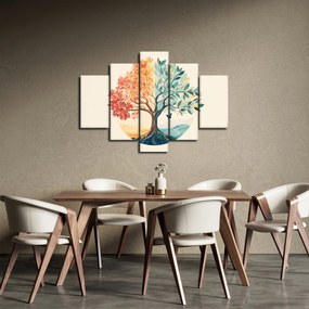 Kép – Duális fa pillangóval (150x105 cm)