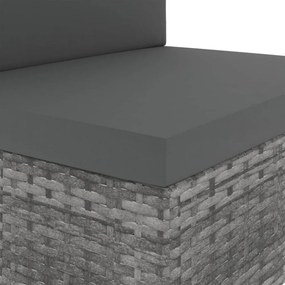 2 részes szürke polyrattan kerti ülőgarnitúra
