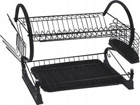 Kétszintes Szárítógép Csepegtető Tálca Fekete Krisberg 7507