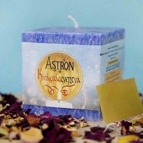Astron Kívánsággyertya - Kocka 6,5 ​​cm, Kék