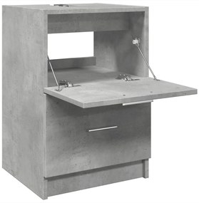 Betonszürke szerelt fa mosdószekrény 40 x 37 x 59 cm