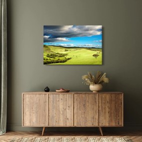 Kép - Zöld táj dombokkal (90x60 cm)