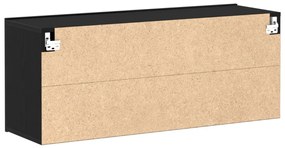 TV Fali Szekrény Fekete Tölgy 100x30x41 cm Mérnöki Fa