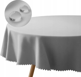 Abrosz kerek szürke 160 cm foltálló sima poliészter 240 g étkezőbe