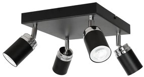 Spotlámpa RENO 4xGU10/8W/230V fekete/króm