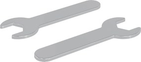 vidaXL Spanner / kígyószem 2 pcs Ezüst 13 mm Vas