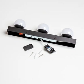 BRILAGI - SZETT 2x LED fürdőszobai fali lámpa HOLLYWOOD 3xLED/3W/230V 39 cm IP44 fekete