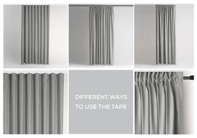 Világosszürke bársony dimout (részleges sötétítő) függöny 140x270 cm Pleat – Restilo