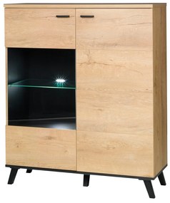 Vitrin Joyce J4 (lefkas tölgy + fekete) . 606328