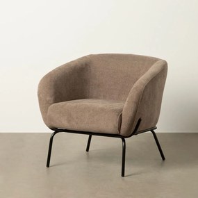 Szürkésbarna zsenília fotel Classic – Ixia