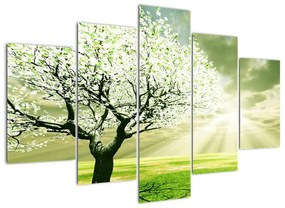 Tavaszi fa - modern kép (150x105cm)