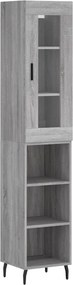 vidaXL szürke sonoma szerelt fa magasszekrény 34,5 x 34 x 180 cm