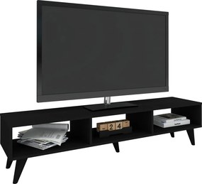 Tirro V2 TV-szekrény, Fekete, 150 x 35 x 35 cm