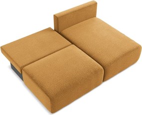 Narancssárga kinyitható-tárolóhelyes sarokkanapé (jobb oldali) Kalena – Makamii