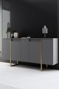 Luxe - antracit/arany komód