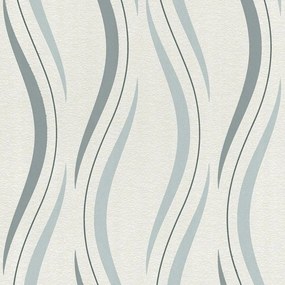 Fali tapéta modern fehér csíkos geometrikus nappali 476538 Rasch