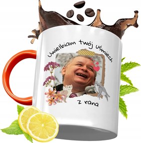 Narancssárga Bögre A Pis Elnökétől Jaroslaw Kaczynski fényképes nyomtatással