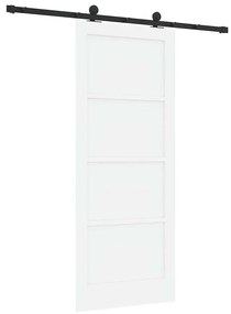 Tolóajtó Szett Fehér és fekete 83 x 202 cm