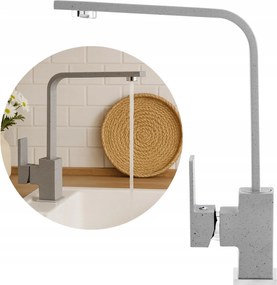 Konyhai csaptelep szürke Perro mosogató csaptelep álló szögletes kifolyócső