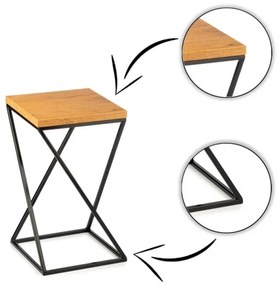 LOFT virágtartó állvány 40x24 cm fekete/barna