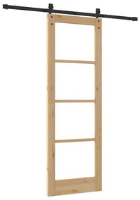 Csúszó ajtó ORKDAL Barna 73.5 x 211 cm Tömör fenyőfa