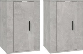 vidaXL 2 db betonszürke fali TV-szekrény 40x34,5x60 cm