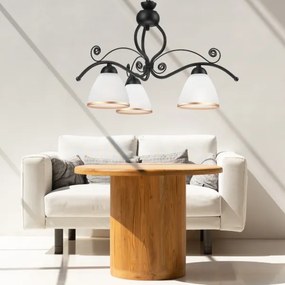 Csillár láncon RETRO II 3xE27/60W/230V fekete