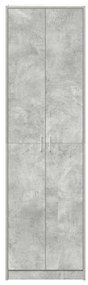 szekrény beton szürke 55x25x189 cm mérnökelt fa