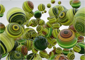Csíkos gömbök képe (üvegen) (70x50 cm)