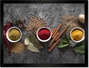 Poszterek keretben 40x30 Fűszer triptichon Hot