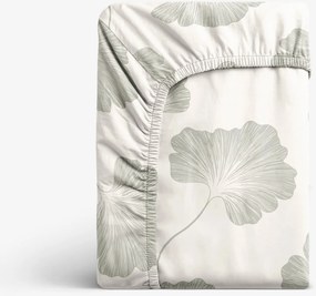 Goldea pamut gumis lepedő - ginkgo levelek 80 x 160 cm