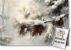 Fotótapéta Flizelina Természet Fa Fenyő Toboz 200x140 ragasztó