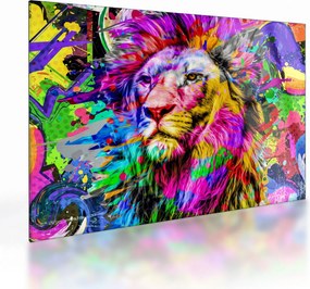 Kép - Oroszlán 3D-s képe (üvegen) (70x50 cm)