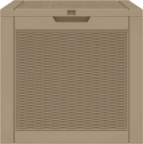 vidaXL világosbarna polipropilén kerti tárolóláda 55,5x43x53 cm